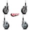 Service Caster 5'' Thermoplastic Rubber Wheel Swivel 3/4'' Expanding Stem Caster Set 2 Brakes, 4PK SCC-EX20S514-TPRB-2-TLB-2-34 - alternate 3